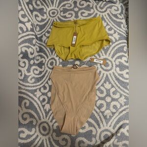 SKIMS Bundle Of 2 Size Xxs Topaz Boy short & Clay Brief NWT Women's Panties